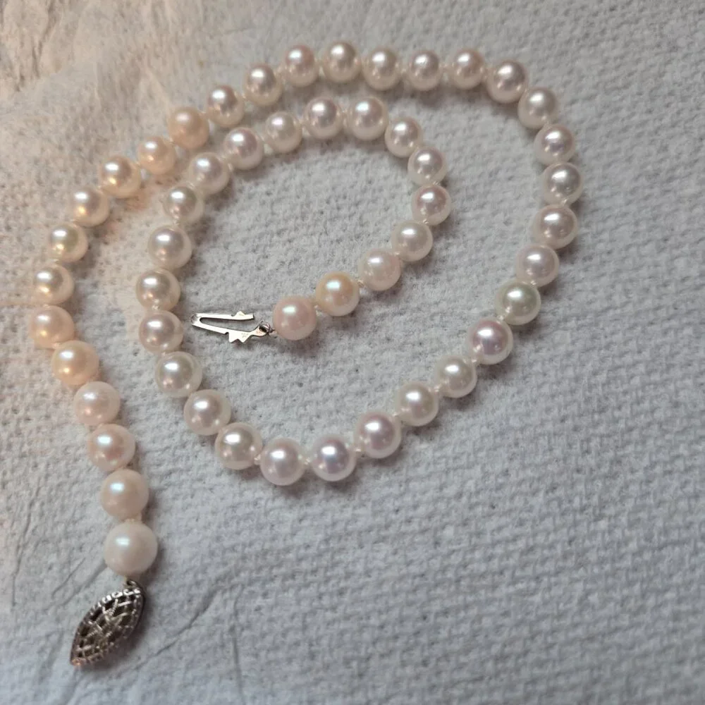 14" pearl necklace akoya - Picture 2 of 9